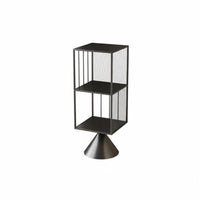 Multi-Tier Shelving Unit 360-Degree Rotation Revolving Cube Shelf Space-Saving