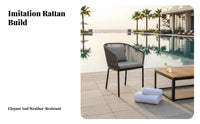 4 Pieces 4-Piece Woven Sofa Set Weather-Resistant 4-Piece Seating Arrangement Water Thick pads for Patio, waterside