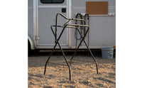 Horse Saddle Storage Rack with Bottom Storage Foldable Freestanding Saddle Stand Space-Saving for Equestrians, Stable