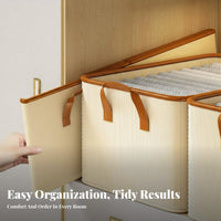 textile Clothes container Foldable Closet Organizer easy-clean for Wardrobe, Bedroom