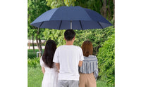Waterproof Large Canopy Umbrella Windproof Large Umbrella Straight Handle Wind-Resistant for Commuters, Families, Commuting, School Runs