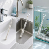 Stainless Steel Spring Brush for Refrigerator Fish Tank Drain Pipe Cleaning, Powerful Dredging Brush