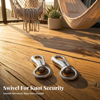 Heavy Duty Swivel Snap Hook Stainless Steel Swivel Eye Snap Hook Spring-Loaded Clip Rust Resistant for Pet Leash, Marine