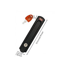 Window Lock Handle, Discreet Folding Casement Window Handle with Key, Security Screen Door Accessory, Universal Replacement, Aluminum Alloy
