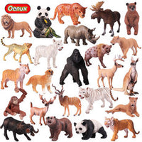 Solid Animal Model Simulation Cognitive Bird Figures Eagle Parrot Peacock Flamingo Owl Toy Ornament