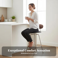 Wooden Seat High Chair With spinerest Bar Stool Minimalist Design for Dining Room