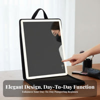 Portable Lighted Vanity Case Sturdy Travel Accessory Large Capacity for Bedroom