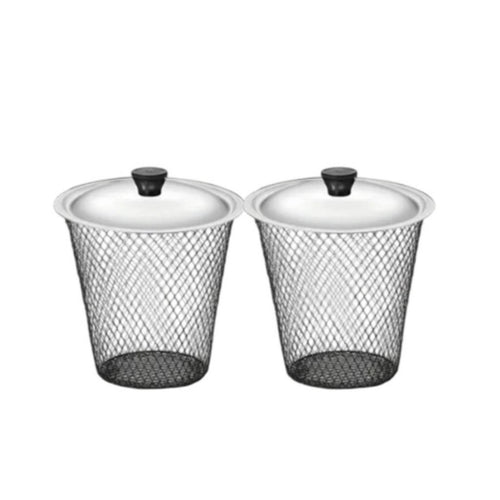2 Pieces Wire Mesh Compost Bin 23 Cm Tall Kitchen Waste Bin Good Ventilation