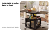 elevateTop Coffee-to-Dining Table Multi-Functional Household Furniture Space-Saving Built-in Storage