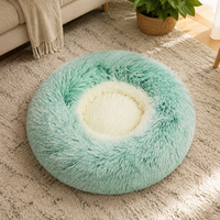 Dog Bed, Winter Use, Pet Bed, Washable, 80cm Round, Fluffy Cushion, for Small Dogs, Living Room Use