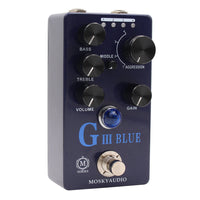 MOSKYAUDIO G III Blue Aluminum Guitar Effects Pedal Overdrive Distortion