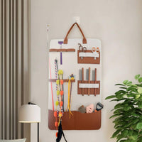 Cat Toy Storage Bag Large Capacity Wall Hanging Cat Toy Holder Portable Textile Pet Supply Organizer for Behind the Door, Closet