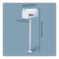 Standing Mailbox Large Capacity Mailbox Post Box Weather-Resistant for Yard