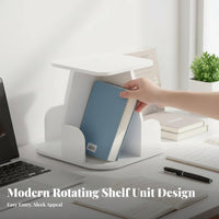 Rotating Book organizer 360-Degree Rotation Desk Organizer Large Capacity