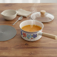 Infant Meals Pot Induction Compatible Enameled Pan Easy to Clean for Infants