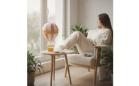 Hot Air Balloon Window Hanging Mouth-Blown Hot Air Balloon Hanging Ornament Hand-Painted Sturdy for Decorators, Photo Shoots