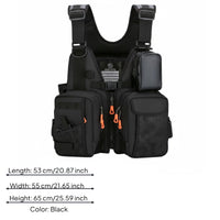 Fishing Life Vest Quick-Release Buckles Water Safety Jacket Zip Pockets