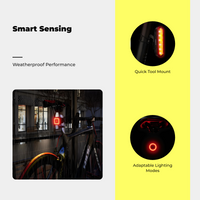 Brake-sensing bike light, USB, waterproof