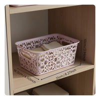 Underwear Organizer Bin Ventilated Plastic Lace Basket with Lid for Bedroom