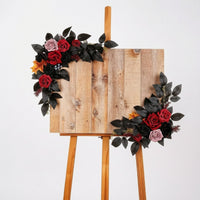 2 Pieces Artificial Flower Swags with Zip Ties Faux Decorations Reusable