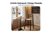 Bobbin Leg Woven Stool Nordic Design Counter Chair Vintage Aesthetic French Country Aesthetic for Interior Designers, Bar