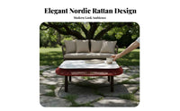4 Pieces 4-Piece Woven Sofa Group business-grade Grade Outdoor Furniture Weather-endureant Water for Hotel, Villa, Terrace