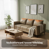 Nordic Design Minimalist Settee Modern design space-saving 2-Seater Settee Wear-Resistant Sofa Sturdy Construction for Small Space Dwellers, Apartment Residents, Families, Lounge Area, Bedroom