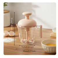 Push down Egg Whisk Multi-Functional Hand Push Whisk Fast Whipping Hand Culinary Tool Mixer for Home Cooks