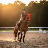 Breathable Horse Fly Mask Protection Reflective Horse Face Cover