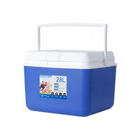 Insulated Container Leak-Resistant Portable Ice Chest Large Capacity Car Travel Insulated Container for Camping, Fishing
