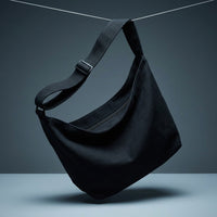 Canvas Tote Bag and Crossbody Bag for Men and Women, Soft Canvas Bag Shopping Bag with Shoulder Strap, Vertical Bag with Zip, Travel Style Bag