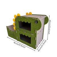 Feline Bed Scratcher Combo Wear Resistant Pet Furniture Sleeping Nook
