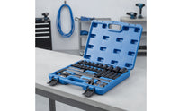 32 Pieces Socket Wrench Set Metric Socket Set with Case Deep Vehicle Tool Kit with for Mechanics, Home Mechanics, Automotive Repair, Garage