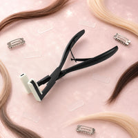 Hair Weft Pliers White Jaw Pads Hair Extension Tool