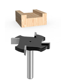 1/4-Inch Shank Four-Flute T-Slot Cutter for Woodworking