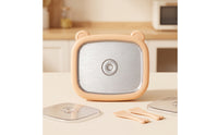 Bear-Shaped Rolled Ice Cream Plate with Spatulas Instant Manual Ice Cream Pan Non-Electric Dessert Maker Food-Grade for Families