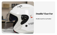 Electric Bike Helmet 3C Certified Double Lens Helmet Four-Season for Men, Women, Commuting