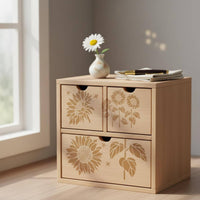 4 Pieces Floral Stencil Set Cutout Design Craft Supplies Square Panels