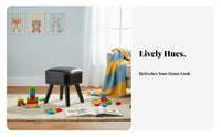 Square Pouf Colorful Design Ottoman Multi-Purpose for Bedroom, Study, Homeowners