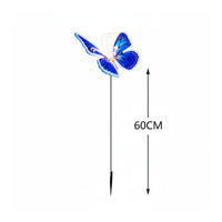 2 Pieces Waterproof Butterfly Light Energy Saving Butterfly Solar Light for Lawn