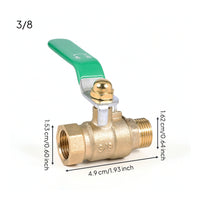 Brass Ball Valve with Lever Handle Compact Inline Shutoff Valve with Bracket Plumbing Fitting Quarter-Turn Full Port