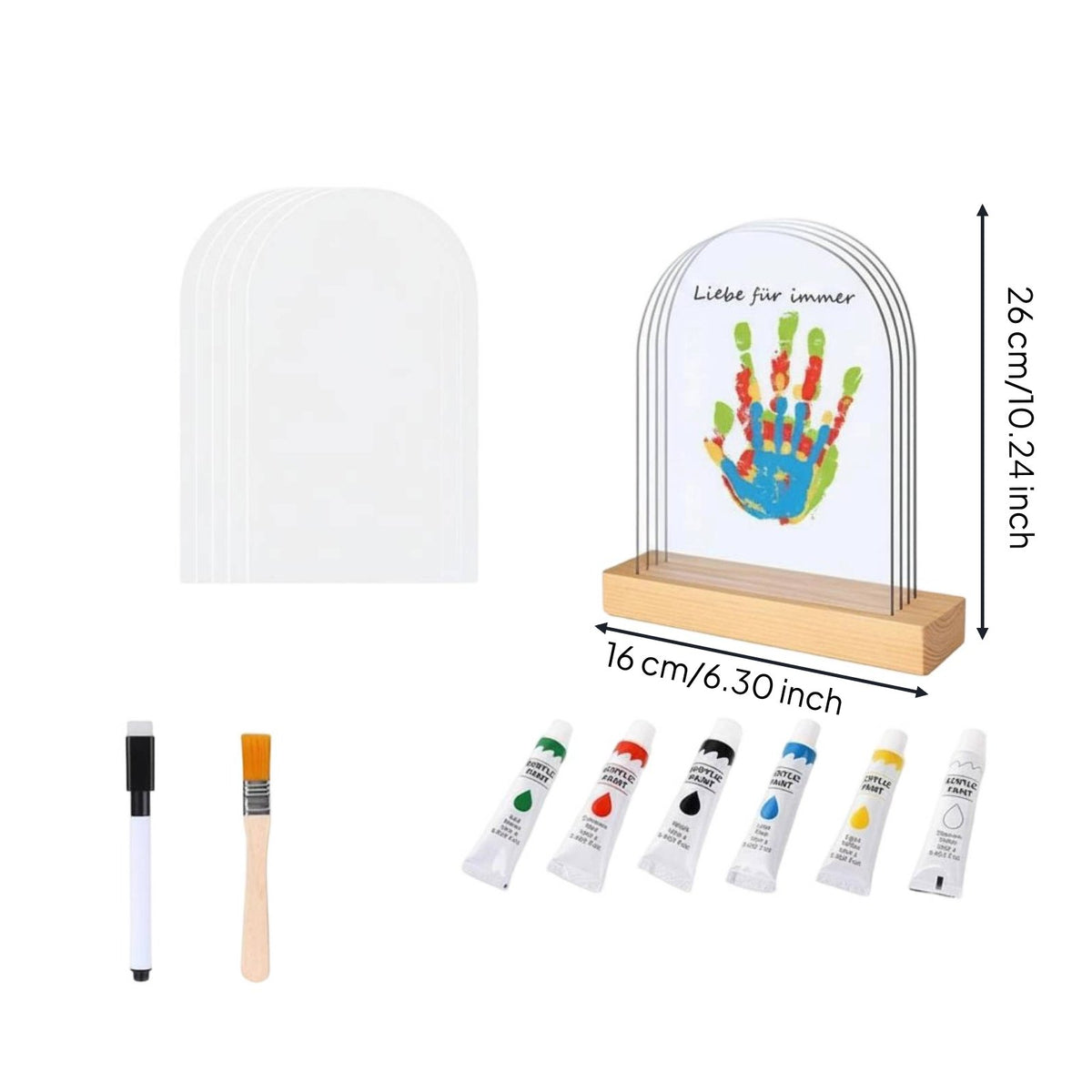Family Handprint Frame Kit 3D Effect DIY Handprint Kit Personalized Gift