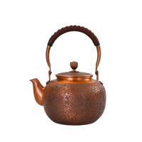 Copper Tea Kettle Elegant Tea Kettle with Lid Heat-Resistant for Home, Office