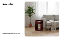 Multi-Tier Rolling Cabinet Nordic Design Nightstand Slim Design for Living Room