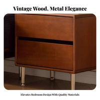 Nightstand with Drawers and Shelf Modernist Inspired for Bedroom, Renters, Parents