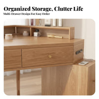Minimalist and design Corner Vanity with Drawers Space-Saving Corner Vanity with Lighted Mirror Large Storage Capacity Dressing Table Matching Stool Included for Apartment Dwellers, Homeowners, Teenagers, Small Rooms