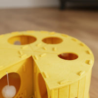 Scratchable Feline Tunnel House Cozy Felt Feline Tunnel Multi-Use Pet Furniture Space-Saving for Indoor