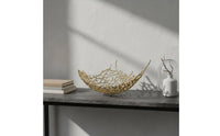 Metal Wire Fruit Bowl Breathable opening Design Gold Wire Decorative Bowl Space Saving Household Decor for Living Room