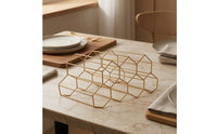 Wine Rack Modern Beverage Rack with Geometric Design Decorative for Kitchen, Dining Room