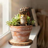 Squirrel Statue with Pinecone Textured Squirrel with Pinecone Standing